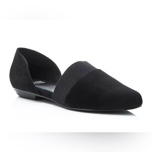 Eileen Fisher Women's Flute Pointed Toe d'Orsay Flats. Black, Size 6 1/2
